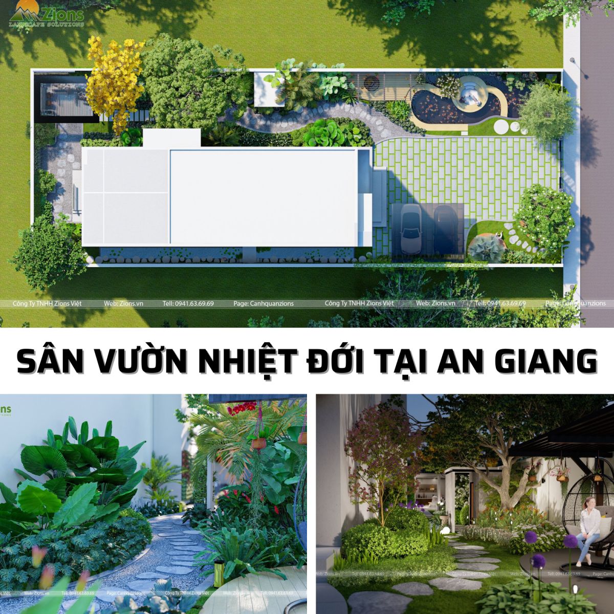 Thiết kế sân vườn nhiệt đới tại An Giang